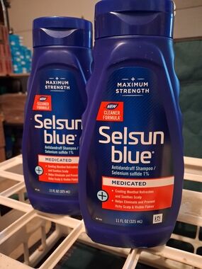 2x SELSUN BLUE Medicated Antidandruff Shampoo - Blue